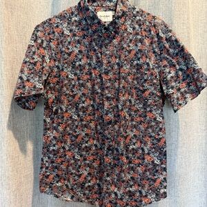 Goodfellow & Co Men's Floral Button Down Shirt - Black, Red, and White